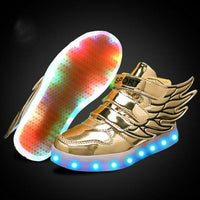 Kids LED Light up Shoes with wing-Shoes-Golonzo
