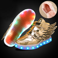 Kids LED Light up Shoes with wing-Shoes-Golonzo