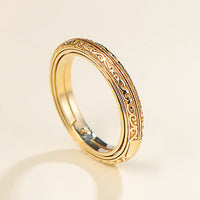 Tibetan Silver Rotatabl Ring Male 925 Sterling Silver Totem Twelve Constellations Ring Cosmic-ring-Golonzo