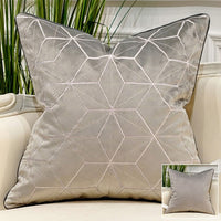 Luxury Blue Cushion Covers Decorative Pillow Cases Appliqu-Back & Lumbar Support Cushions-Golonzo