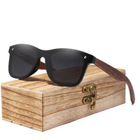 Fashion Men Sunglasses Polarized with Natural Walnut Wood Temple-Sunglasses-Golonzo