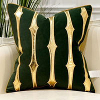 Luxury Blue Cushion Covers Decorative Pillow Cases Appliqu-Back & Lumbar Support Cushions-Golonzo
