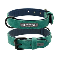 Leather Dog Collar Leash Set - Personalized Customized Dogs Collars-Pet Collars & Harnesses-Golonzo
