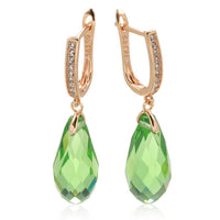 Shiny Water Drop Pendant Earrings-Earrings-Golonzo