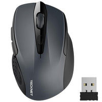 TeckNet Pro Wireless Mouse Nano Receiver Ergonomic Mice - 6 Buttons 2400DPI-Mice & Trackballs-Golonzo