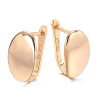 585 Rose Gold Glossy High Quality Dangle Earrings for Women-Earrings-Golonzo