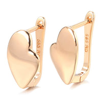 585 Rose Gold Glossy High Quality Dangle Earrings for Women-Earrings-Golonzo