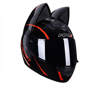 Removable Cat Ear Motorcycle Helmet-Motorcycle Helmets-Golonzo