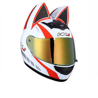 Removable Cat Ear Motorcycle Helmet-Motorcycle Helmets-Golonzo