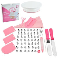 Pink Cake Turntable Set Multifunction Cake Decorating-Kitchen Slicers-Golonzo