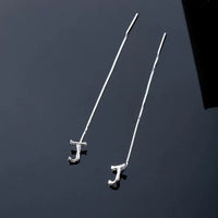 Shiny Alphabet Earrings-Golonzo