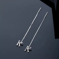 Shiny Alphabet Earrings-Golonzo