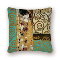 Oil Painting Cushion Cover Gold Pattern Print Pillow Case Vintage-Pillow Case and Shams-Golonzo
