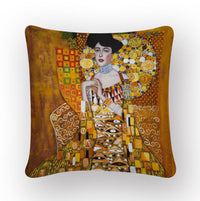 Oil Painting Cushion Cover Gold Pattern Print Pillow Case Vintage-Pillow Case and Shams-Golonzo