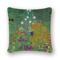 Oil Painting Cushion Cover Gold Pattern Print Pillow Case Vintage-Pillow Case and Shams-Golonzo