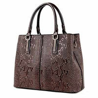 Luxury Snake PU Leather Women Tote Bag-Handbags-Golonzo