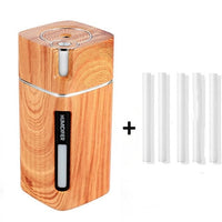 Portable Mini Humidifier Wood Grain 300ML Ultrasonic Car-Air Conditioner-Golonzo