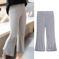 Girls High Waist Flared Pants Stretch Leggings-Pants-Golonzo