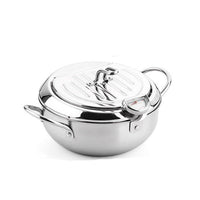 Japanese Deep Fryers Pot with Thermometer-Deep Fryers-Golonzo