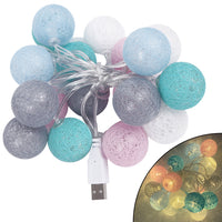 LED Light String with Beautiful Cotton Ball-Light Ropes & Strings-Golonzo