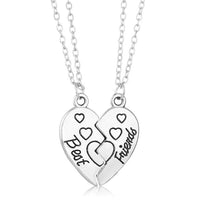 Romantic Couple Heart Clock Key Pendant Necklaces For Women Ture Love Two Detachable Necklace-Pendant Necklaces-Golonzo