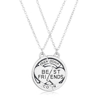 Romantic Couple Heart Clock Key Pendant Necklaces For Women Ture Love Two Detachable Necklace-Pendant Necklaces-Golonzo