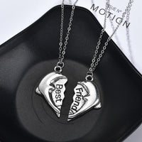 Romantic Couple Heart Clock Key Pendant Necklaces For Women Ture Love Two Detachable Necklace-Pendant Necklaces-Golonzo