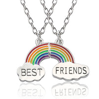 Best Friends Love Couple Necklace For Women Cut Animal Rabbit Rainbow-Necklace-Golonzo
