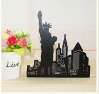 Ferris Wheel / Eiffel Tower / Statue of Liberty Metal Book Ends, Novelty Vintage Black Bookend-bookcase-Golonzo