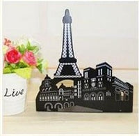 Ferris Wheel / Eiffel Tower / Statue of Liberty Metal Book Ends, Novelty Vintage Black Bookend-bookcase-Golonzo
