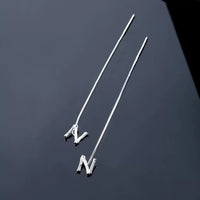 Shiny Alphabet Earrings-Golonzo