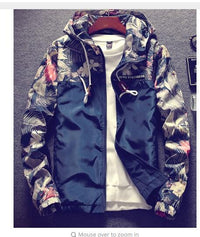 Slim Fit Floral Bomber Jacket-Coats and Jackets-Golonzo