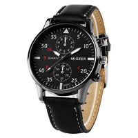 Luxury Leather Strap Men Watch with Bracelet Sets-Watches-Golonzo