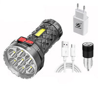 Super Bright Flashlight Ultra Powerful LED Torch Rechargeable-Flashlights-Golonzo