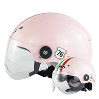 Women Motorcycle Helmet Pink Half Cascos Half Face Vespa Helmet-Motorcycle Helmets-Golonzo