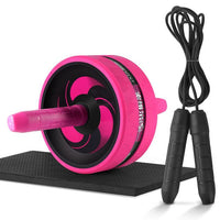 Roller&Jump Rope No Noise Abdominal Wheel with Mat For Arm Waist Leg Exercise-Exercise & Fitness-Golonzo