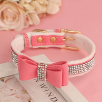 Fashion Soft Dog Collar with Warm Rhinestone-Pet Collars & Harnesses-Golonzo