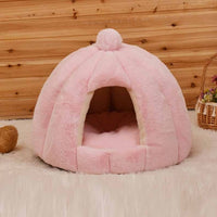 Plush Cat Cave Bed - Pudding Style-Cat Bed-Golonzo