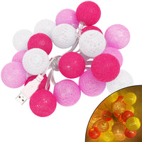 LED Light String with Beautiful Cotton Ball-Light Ropes & Strings-Golonzo