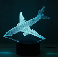 Touch Remote Control Air Plane 3D Light LED Table Lamp Optical Illusion Bulb Night Light 7 Colors Changing Mood Lamp-Lamps-Golonzo