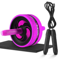 Roller&Jump Rope No Noise Abdominal Wheel with Mat For Arm Waist Leg Exercise-Exercise & Fitness-Golonzo