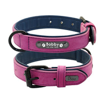 Leather Dog Collar Leash Set - Personalized Customized Dogs Collars-Pet Collars & Harnesses-Golonzo