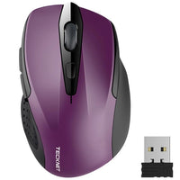TeckNet Pro Wireless Mouse Nano Receiver Ergonomic Mice - 6 Buttons 2400DPI-Mice & Trackballs-Golonzo