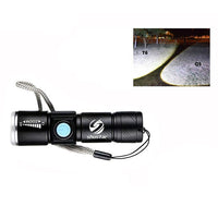 Powerful LED Flashlight With Tail Usb Charging Head Zoomable Waterproof-Flashlights-Golonzo