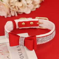 Fashion Soft Dog Collar with Warm Rhinestone-Pet Collars & Harnesses-Golonzo