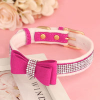 Fashion Soft Dog Collar with Warm Rhinestone-Pet Collars & Harnesses-Golonzo