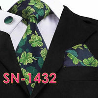 Men's Long Last Silk Ties for Formal Wedding Party - Solid Hanky Sets-Neckties-Golonzo