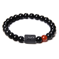 12 Zodiac Signs Charm Natural Stone Beads Bracelets-Bracelets-Golonzo