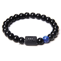 12 Zodiac Signs Charm Natural Stone Beads Bracelets-Bracelets-Golonzo