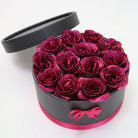 Hug Bucket Round Paper Box +Rose Soap Flower Packing Set-Golonzo